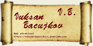 Vuksan Bačujkov vizit kartica